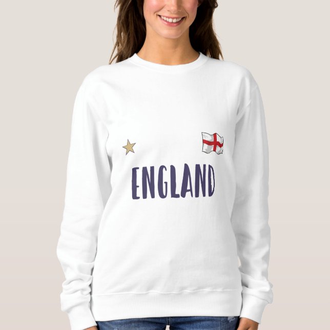 England Fotboll Fan T-shirt Engelsk Flagga (Framsida)