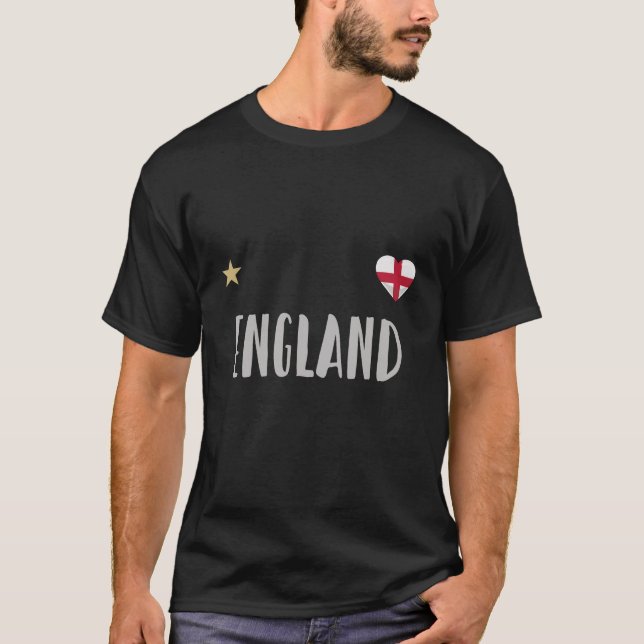 England Fotboll Fan T-shirt Engelsk Flagga (Framsida)