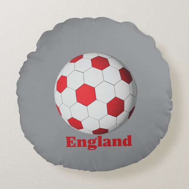 England Fotboll Rund Kudde (Framsidan)