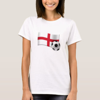 England fotbollflagga och boll tee shirt