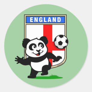 England fotbollPanda Runt Klistermärke