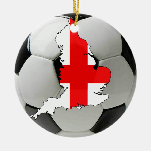 England fotbollprydnad julgransprydnad keramik (Framsidan)