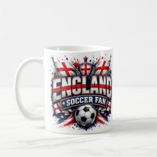 ENGLAND FOTBOLLSFAN England 2026 Fotbolls Fan Kaffemugg