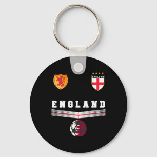 England Fotbollsfans Jersey Engelsk Flagga Fotboll Nyckelring