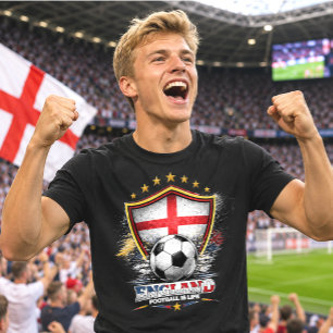 England Fotbollsfantast St George Fotboll Världscu T Shirt
