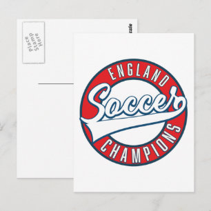 England Fotbollsmästare logo Vykort