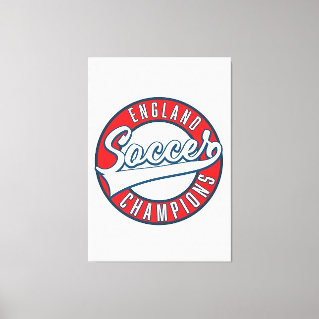 England Fotbollsmästare logotyp Canvastryck (Framsida)