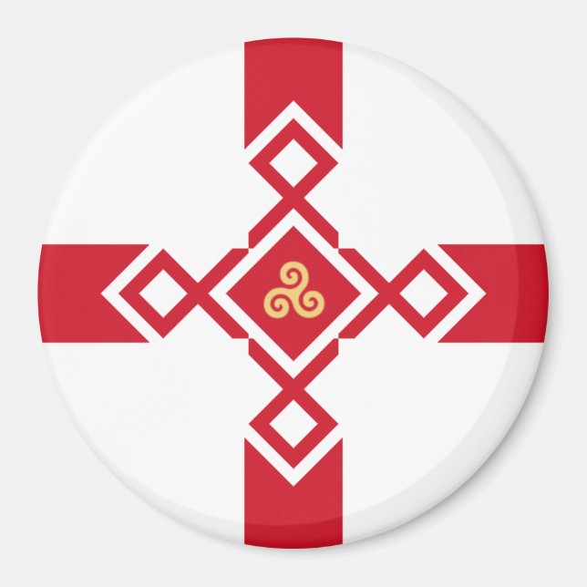 England Fridge Magnet - Anglo-Celtic Kor (Framsidan)