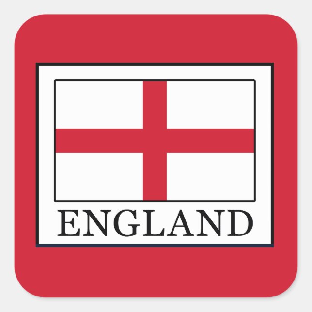 England Fyrkantigt Klistermärke (Framsida)