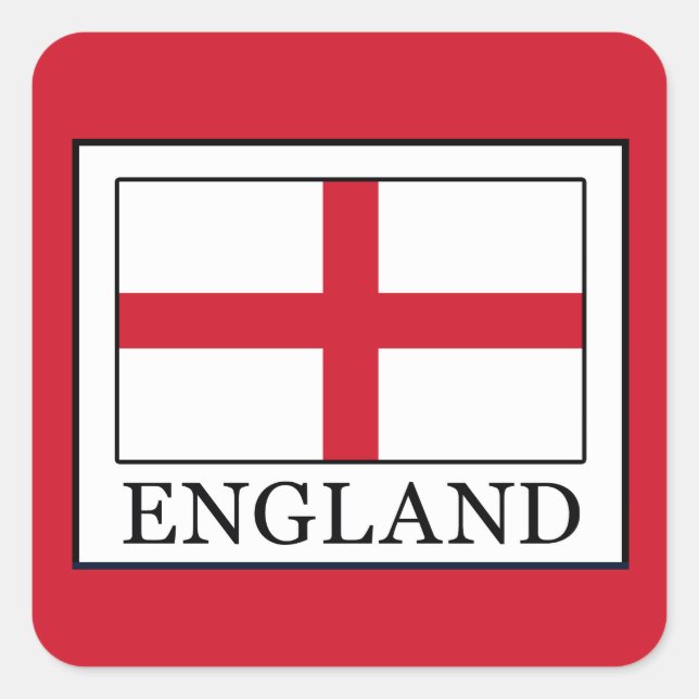 England Fyrkantigt Klistermärke (Framsida)