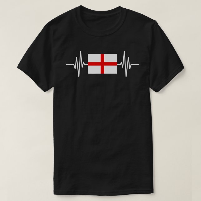 England Heartbeat  T Shirt (Design framsida)