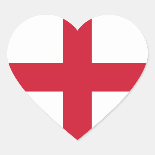 england hjärtformat klistermärke (Framsida)