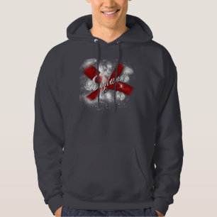 England Hoodie, Sts George kor, sol- system Sweatshirt Med Luva