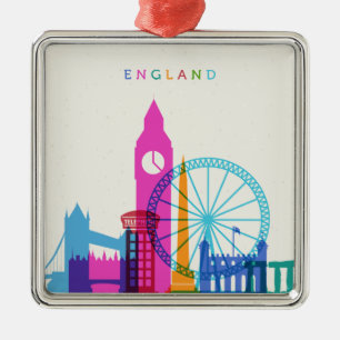 England horisont julgransprydnad metall