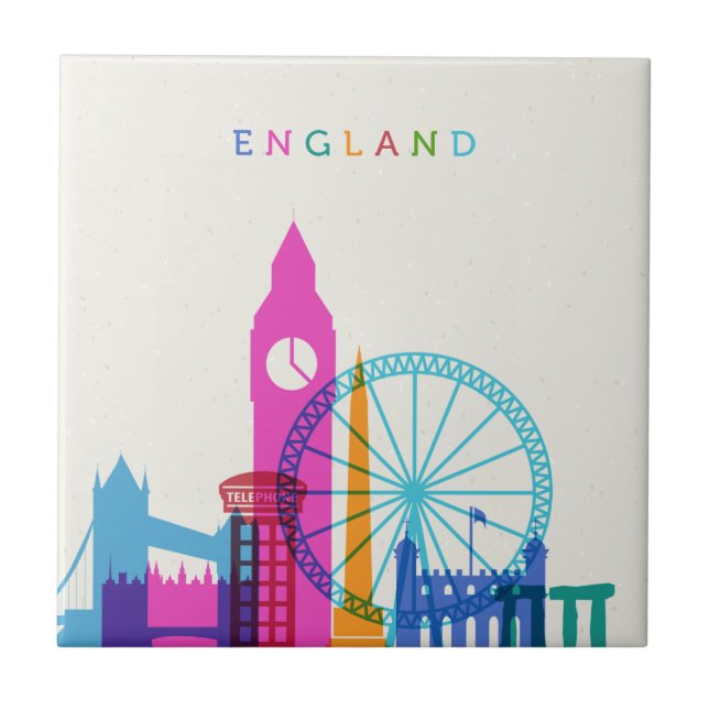 England horisont kakelplatta (Framsidan)
