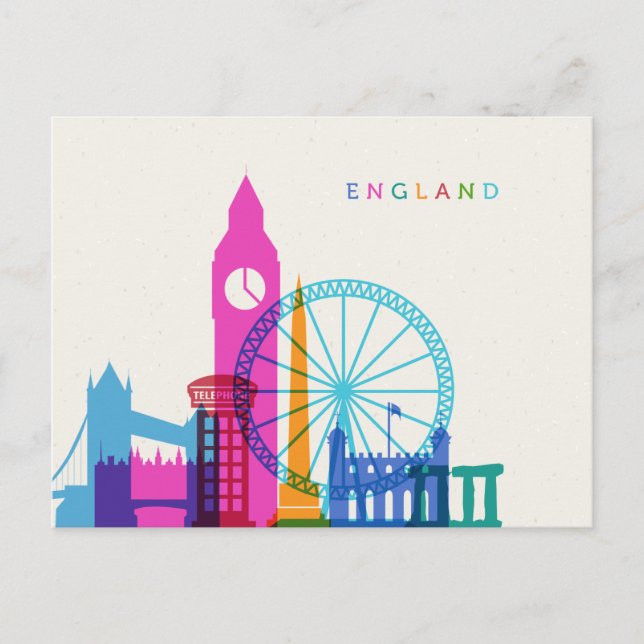 England horisont vykort (Framsida)