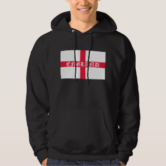 England i vittext på flagga hoodie