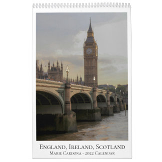 England, Irland och Skottland - 2022 års kalender