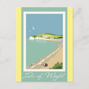 England Isle of Wight Vintage resor Poster Vykort
