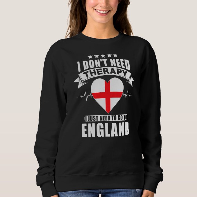 England jag behöver inte terapi jag bara behöver g t shirt (Framsida)