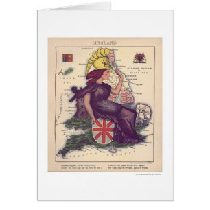 England karikatyrkarta 1868 hälsningskort