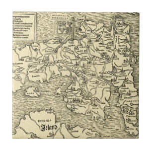 England karta i Ptolemy 's Geographia Universalis Kakelplatta
