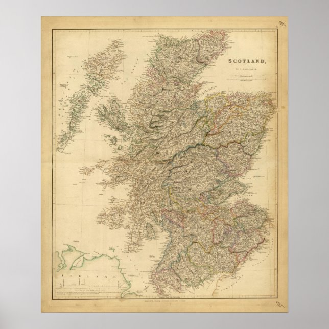 England Karta Poster (Framsidan)