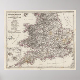 England kartbokkarta poster