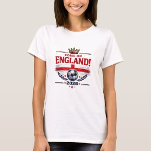 England Kom England 2026 Fotbollsfan T Shirt