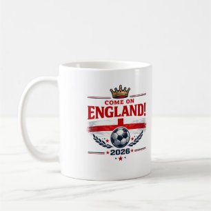 England Kommer På England 2026 Fotbollsfan Kaffemugg