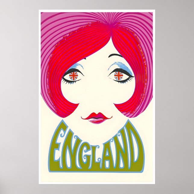 England Konst London Tryck Engelska Resa Affisch (Framsidan)