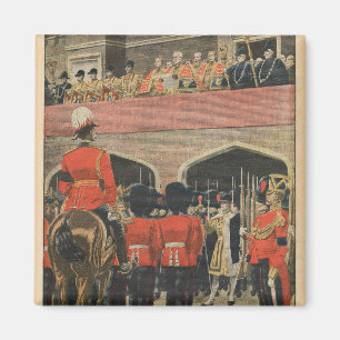 England kungörelse av den nya kungen George V Magnet