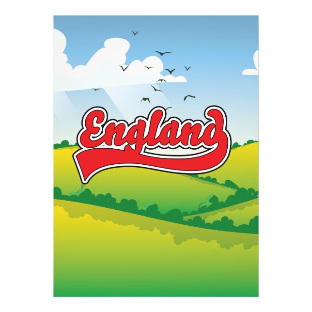 England landsbygd reseskylt fototryck (Framsidan)