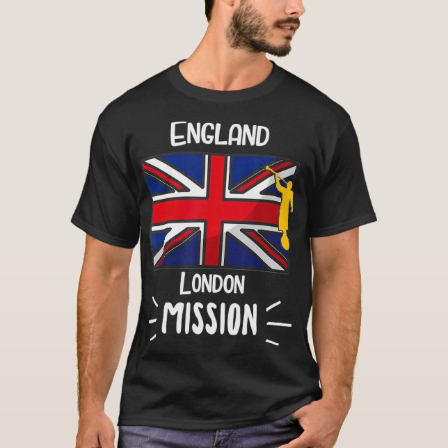 England Leeds Mormon LDS Uppdrag Missionär Gift T Shirt (Framsida)