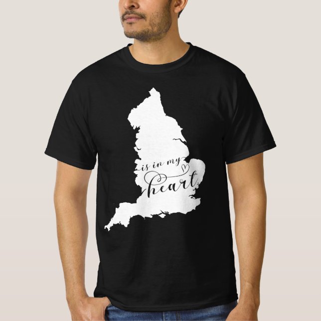 England ligger i mitt hjärta t shirt (Framsida)
