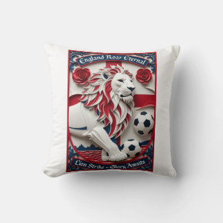 England Lion Strike Soccer, Football Pride Gift Kudde
