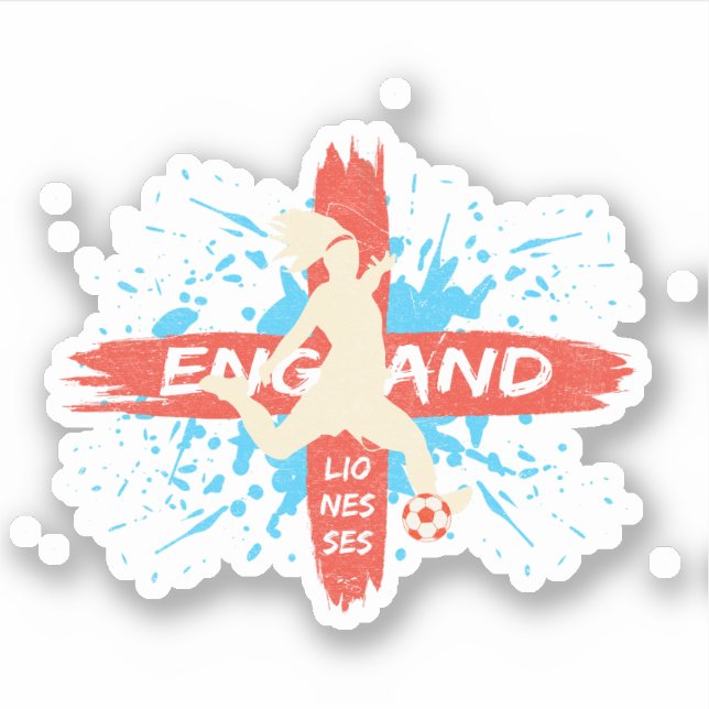 England Lionesses - England Flag Klistermärken (Framsida)