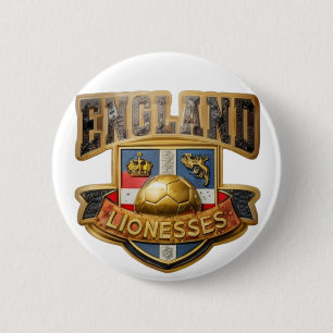 England Lionesses Färg Badge Knapp