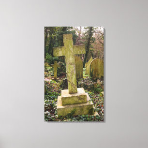 England, London, Highgate Cemetery, gravplats Canvastryck