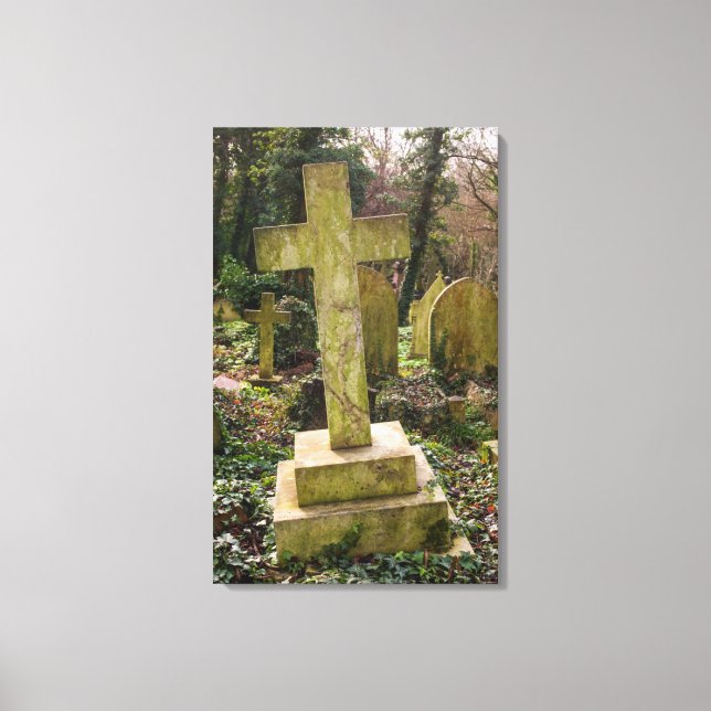 England, London, Highgate Cemetery, gravplats Canvastryck (Framsida)