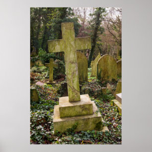 England, London, Highgate Cemetery, gravplats Poster