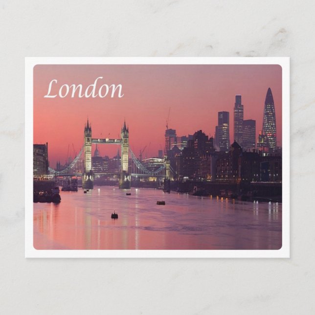England - London - River Thames - Vykort (Framsida)