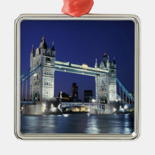 England, London, Tower Bridge 3 Julgransprydnad Metall