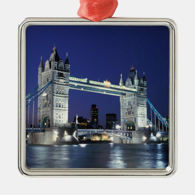 England, London, Tower Bridge 3 Julgransprydnad Metall (Framsidan)