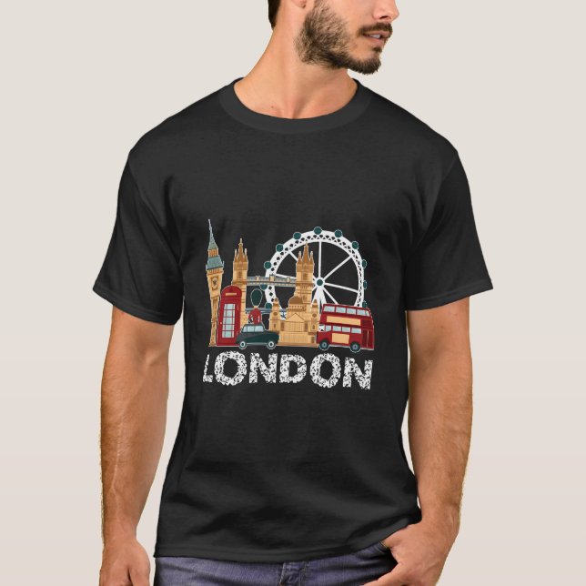 England London Travel Tourist For T Shirt (Framsida)
