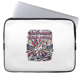 England Mål Läge Skelett Anfallare Nationer Street Laptop Fodral