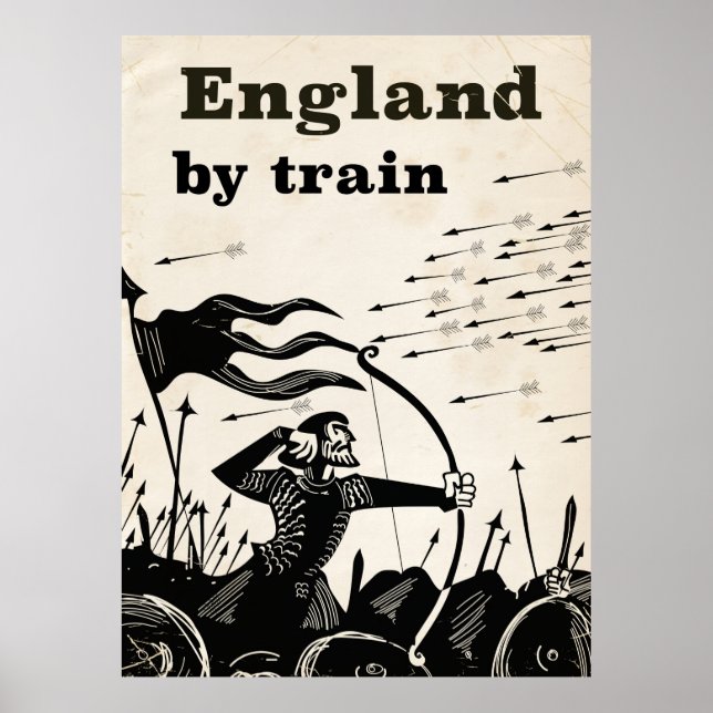 England Med tåg vintage resaffisch Poster (Framsidan)