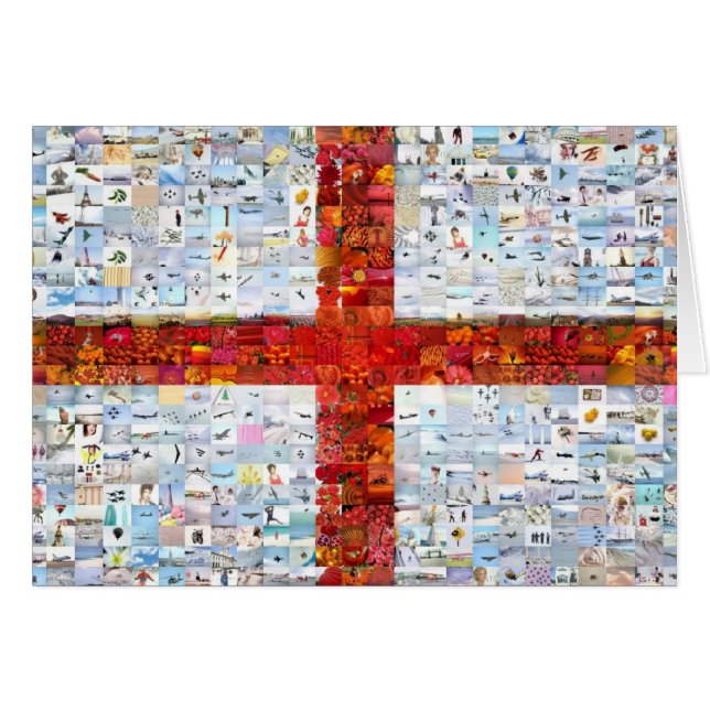 England Montage 600 Hälsningskort (Framsidan Horizontal)