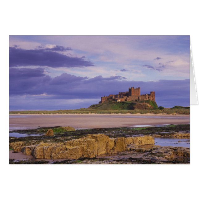 England, Northumberland, Bamburgh Castle Hälsningskort (Framsidan Horizontal)