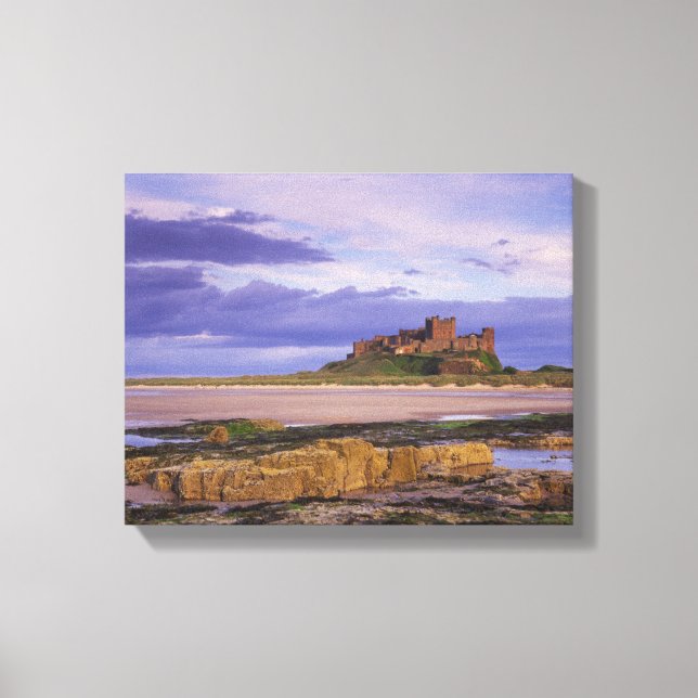 England, Northumberland, Bamburgh slott Canvastryck (Framsida)